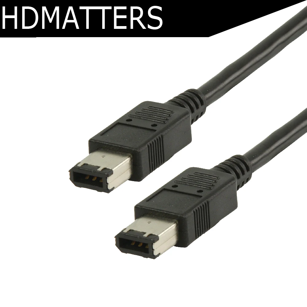 

HDmatters IEEE1394 firewire cable cord 6 pin to 6 pin 1.5M(cooper conductor+foling+AL braiding)