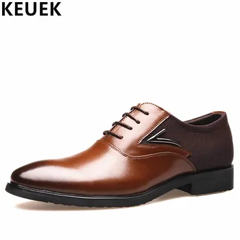 

Plus size 38-48 Luxury vintage Men business dress shoes Genuine leather Office casual shoes Male Oxfords Flats Brogue Shoes 033