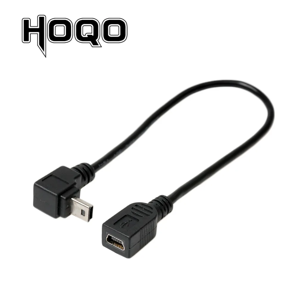 

90 degree Down Angle Mini USB Extension Cable Panel Mount Sync Date Charge for Motherboard Mini-USB Male to Female Cord
