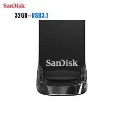 Sandsandisk оригинальный USB 3,1 флэш накопитель CZ430 ультра супер мини 32 ГБ Memory stick reed до 130 МБ/с./с. флешки