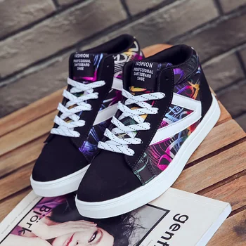 

2018 new winter couple shoes high to help student shoes trend casual shoes