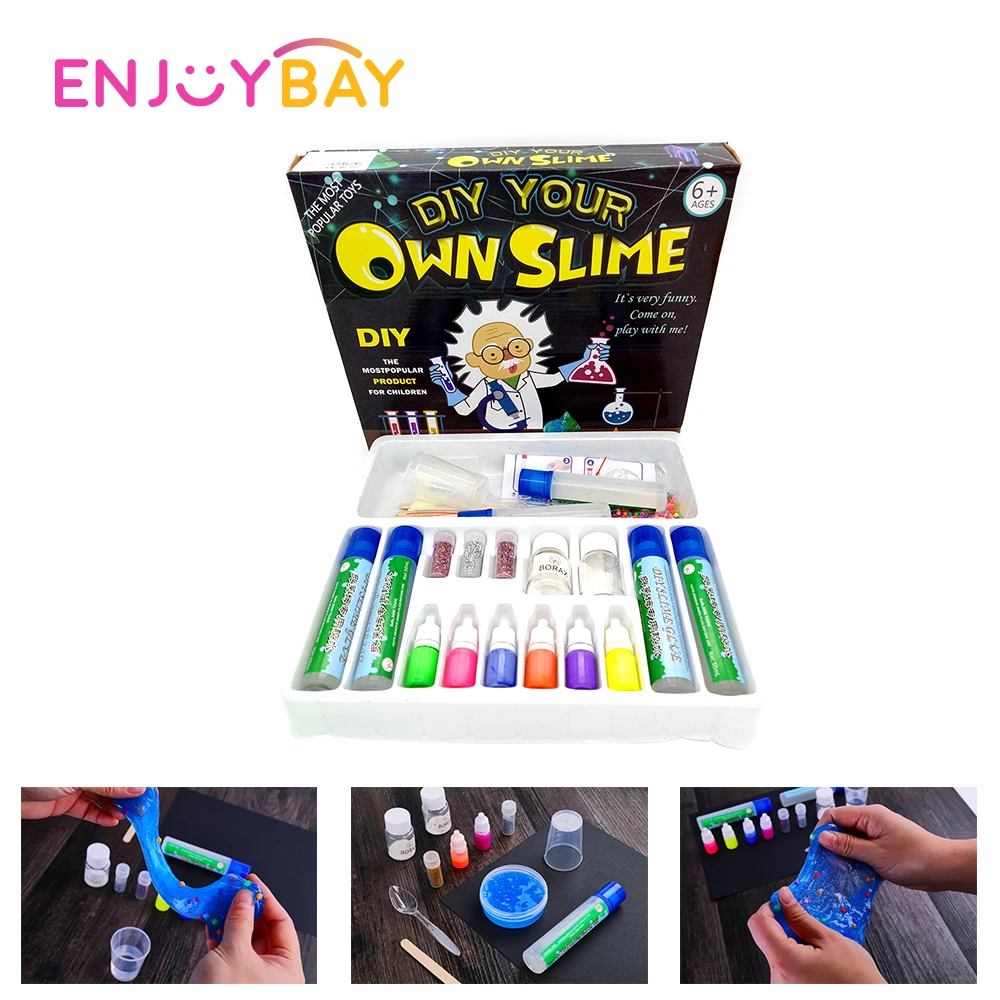 Enjoybay 6 Colors DIY Slime Kit Crystal Mud Making Kit Jelly Magic Plasticine Adults Anti Stress Toy Kids Educational Clay Toy Enjoybay 6 Colors DIY Slime Kit Crystal Mud Making Kit Jelly Magic Plasticine Adults Anti Stress Toy Kids Educational Clay Toy