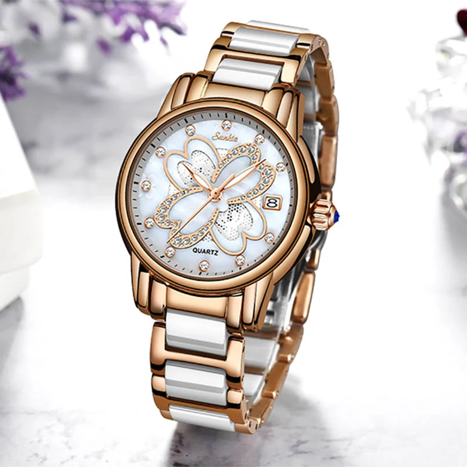 SUNKTA модные часы женские роскошные розовые, золотые, женские наручные часы водонепроницаемые часы relogio feminino женские часы подарок жены