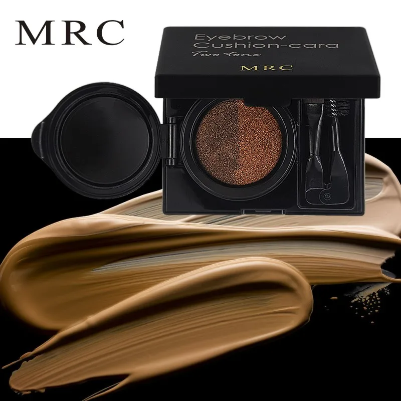 MRC Double-color Waterproof Air Cushion Tattoo Eyebrow Enhancers Cream Cosmetic Easy to Wear with Makeup Brush Tool (4)