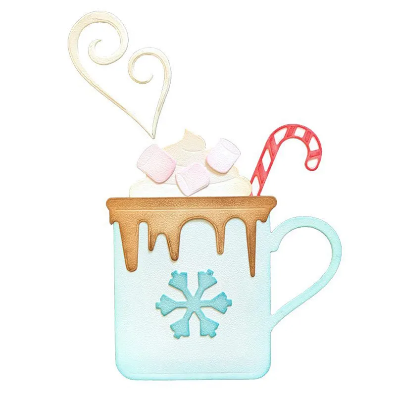 

Naifumodo Drink Dies Scrapbooking Christmas Sweets Metal Cutting New for 2019 Craft Dies Embossing Dies Cuts for Card Making