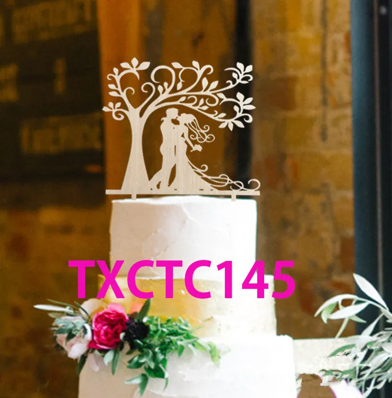 Свадебный Жених Деревянный Торт Топпер Mr Mrs дерево топперы на свадебный торт вечерние украшения