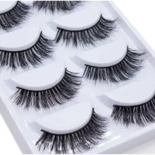 Новые 5 пар Толстые Накладные ресницы черные длинные 3d норковые ресницы наращивание ресниц Профессиональные норковые ресницы макияж ресницы 28