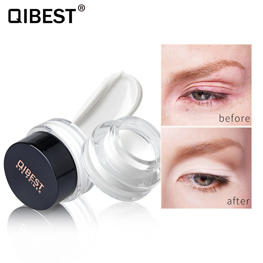 Qibest Eye Primer блестками Грунтовка Базовый крем для век Водонепроницаемый блесток