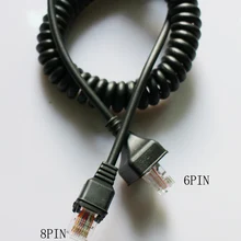 6-контактный микрофон спиральный кабель Шнур для Kenwood TKR-730 TKR-740 TKR-750 TKR-830 TKR-850 TM-261A TM-271A TM-461A