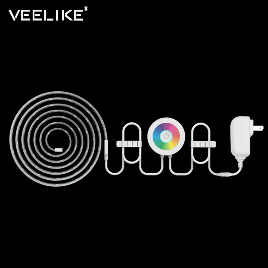 

VEELIKE WiFi RGB Music Controller Light by Alexa Google Smart Home Voice Control LED Lighting for Christmas Decor 2M LED Strip