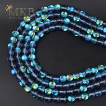 A+ матовый серый матовый Круглый австрийский хрусталь бисер блеск лунный камень бусины для изготовления ювелирных изделий 6 8 10 12 мм Diy браслет