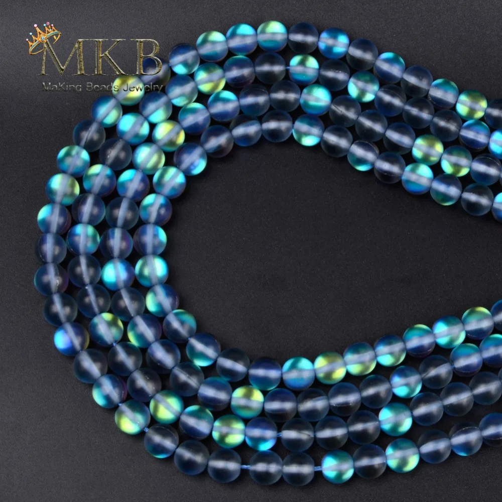 

A+ Matte Grey Frosted Austria Crystal Round Beads For Jewelry Making 6 8 10 12mm Glitter MoonStone Beads Diy Bracelet Wholesale