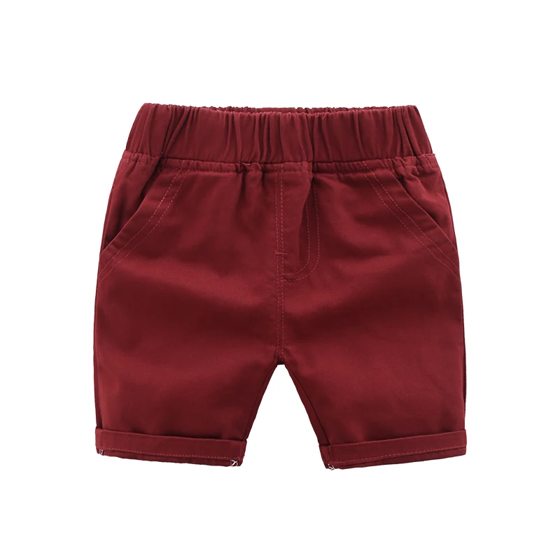 Шорты для маленьких мальчиков однотонные короткие пляжные шорты для детей, корейские летние шорты для мальчика, хлопковые детские шорты для активного отдыха 2-6Y - Цвет: color5