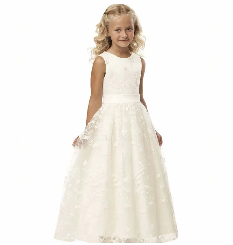 

White Lace Princess Girl Dress Girls Wedding Dress Party Clothing Spring Autumn Delicate First Communion Kids costumes