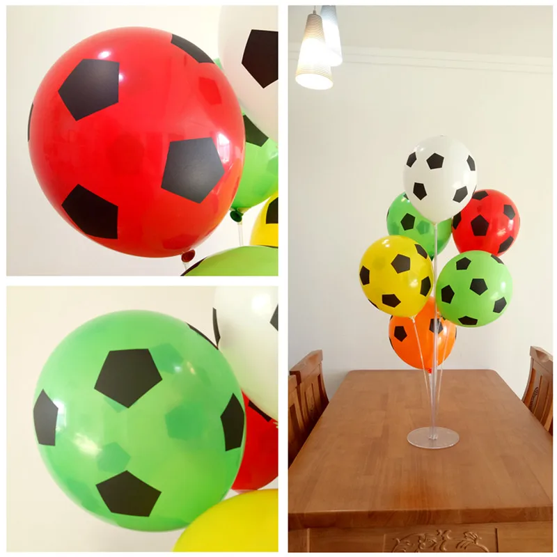 

25pcs/lot 12inch Thicken Soccer Balloon White Red Color Kids Toys Football Balloon Baby Shower Decoration Balloon Party Suppllie