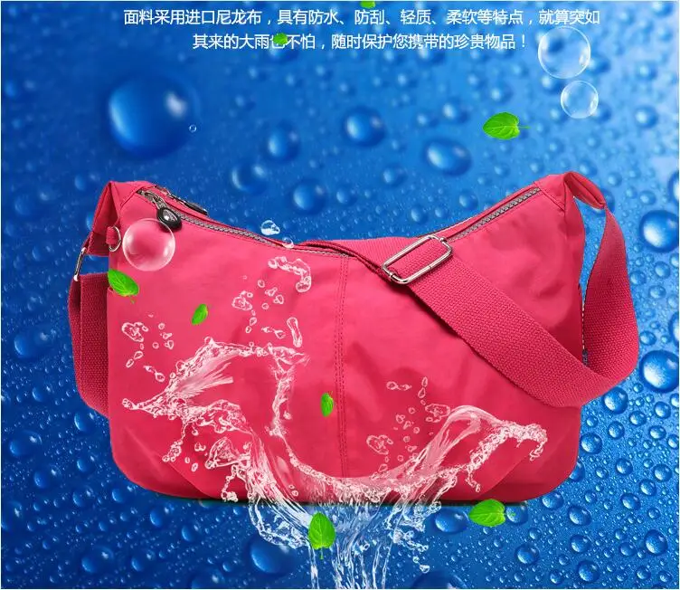 

JINQIAOER Wholesale fashion fashionable new waterproof nylon brand single shoulder bag slanting bag ladies RED bag