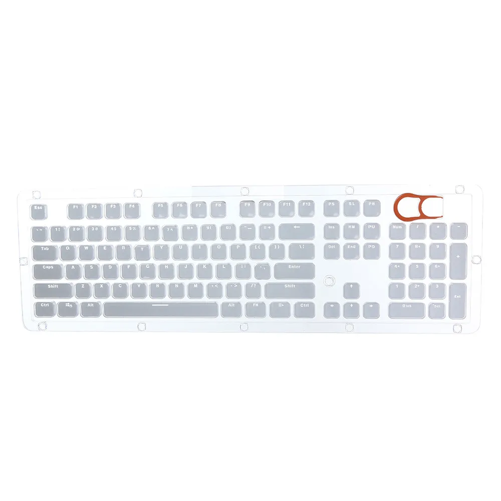 

VOBERRY For Cherry MX Keyboard Switch Transparent Double Lens Crystal 104 Keyboard Cap ABS Material No Keyboard