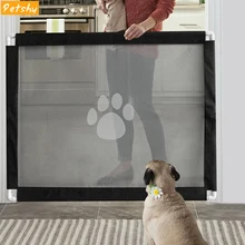 Petshy Dog Cat Fences Portable Foldable Mesh Safe Guard Indoor Outdoor Safety Isolation Network Pet Gate for Baby Children Dogs
