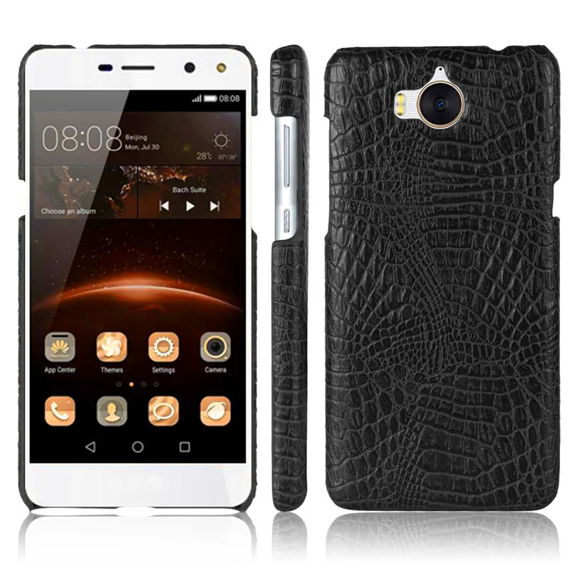 

Huawei Y5 2017 Y5III Case Crocodile Pattern Hard PC+PU Leather Surface Back Cover Hard Phone Case for Huawei Y5 2017 Y5 III 5.0