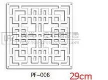 Китайский подвесной Трафаретный разделитель, деревянные резные разделители, декоративные комнатные перегородки,, Размер 29*29 см - Цвет: Черный