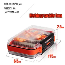 11,5*6,5*2,5 Пластик Рыболовные Снасти Коробка Водонепроницаемый нахлыстом двойная сторона чистые водонепроницаемый кейс для рыбалки нахлыстом коробка Полезная K5