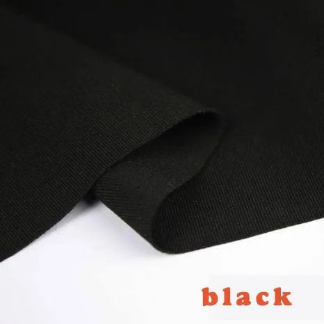 Эластичная ткань из спандекса, трикотажная ткань джерси, ткань для подводного плавания, юбка, бикини, купальник, платье, 60 дюймов, продается во дворе - Цвет: black