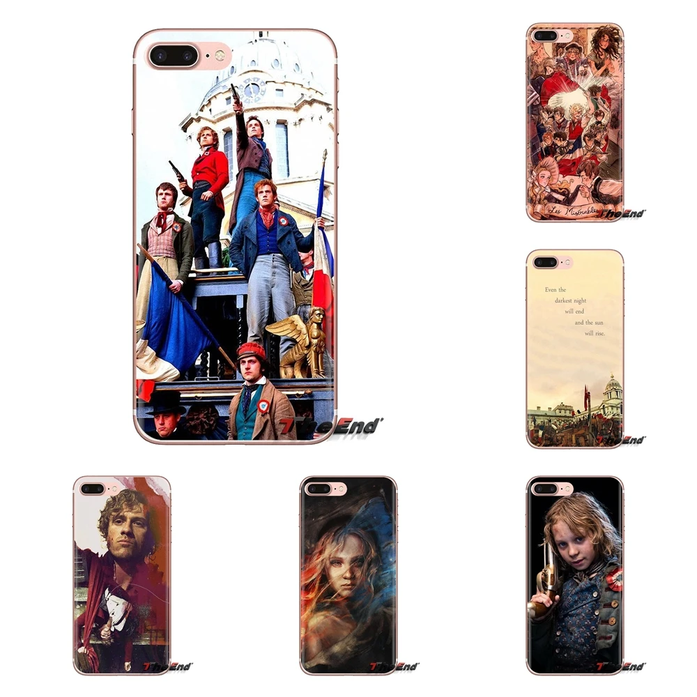 For iPod Touch Apple iPhone 4 4S 5 5S SE 5C 6 6S 7 8 X XR XS Plus MAX Les Miserables Mixed illustration Silicone Phone Skin Case |
