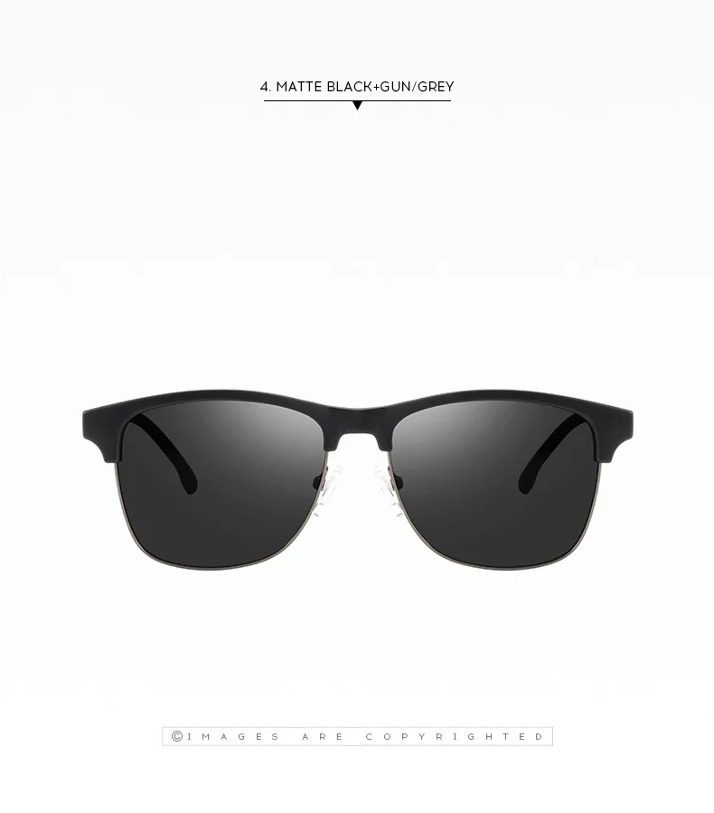 DEARMILIU дизайн унисекс Для мужчин поляризованных солнцезащитных очков для вождения сплава рама квадратное зеркало солнцезащитные очки