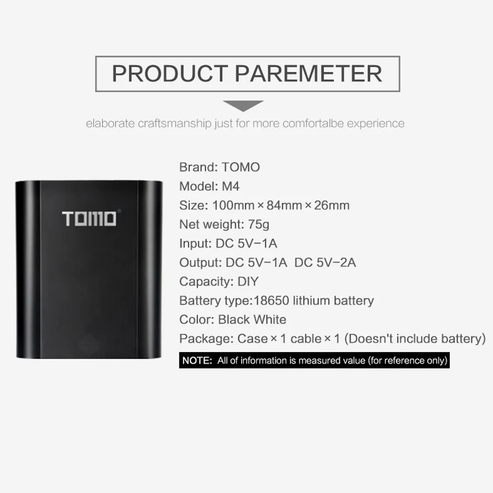 Литий ионный аккумулятор TOMO M4 4x18650 с зарядным устройством|18650 li-ion battery charger|li-ion