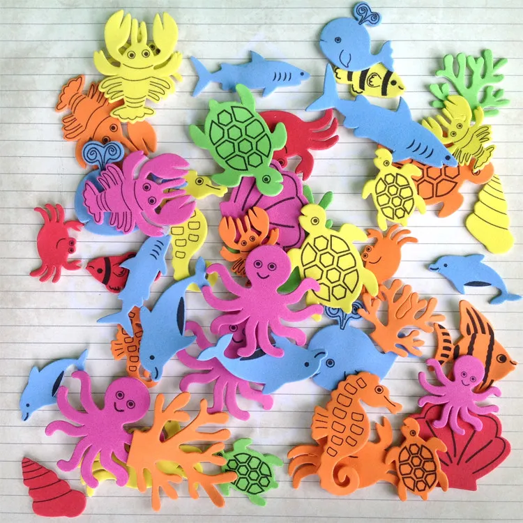 80PCS/LOT.Ocean animals foam stickers,Kids DIY toy.Scrapbooking kit