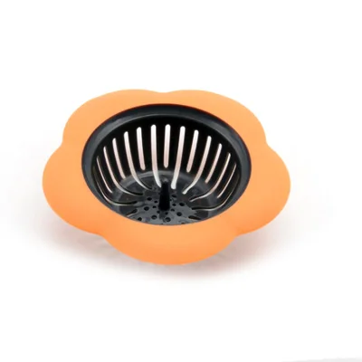 ERMAKOVA ситечко для кухонной раковины для ванной, душевой раковины, дуршлаг, канализационный фильтр для волос, ситечко для ванной и ванной - Цвет: Orange
