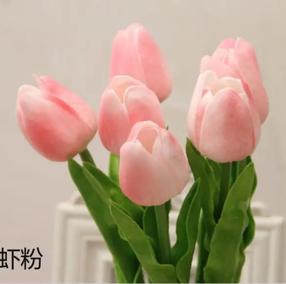 13 pieces/lot, Artificial flower high quality real touch PU Tulip desktop wedding home decoration gift multi-color