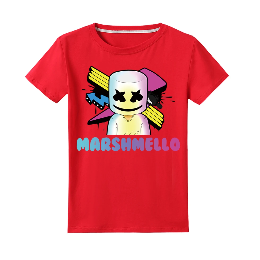 

2019 New Marshmello Dj Music Kids T Shirt Children T Shirt for Boy Girls Top fornite game fortnight fortinet Summer baby Tshirt