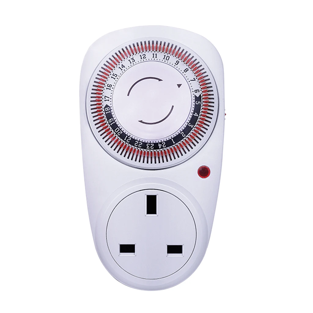 Multi Uses 24Hour Mechanical Wall Outlet Timer Home Appliace Interval Clock Socket Gardening Watering Scheduled Timing Timer