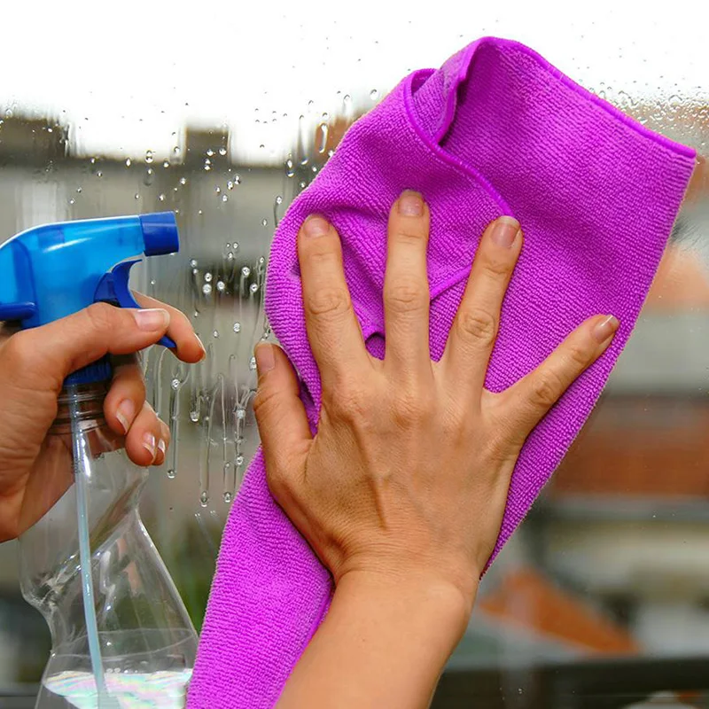 5X Microfibre Cleaning Auto Car Detailing Soft Cloths Wash Towel Duster 20*20cm 