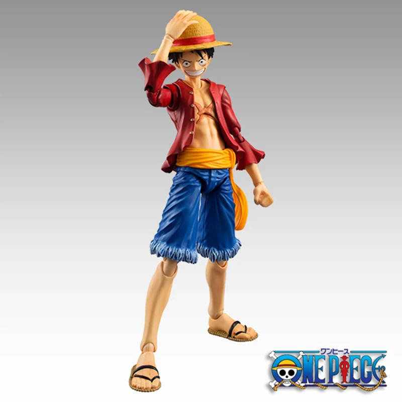 

Anime One Piece Luffy Figure BJD Joints Moveable PVC Action Collection Model Toys 18cm