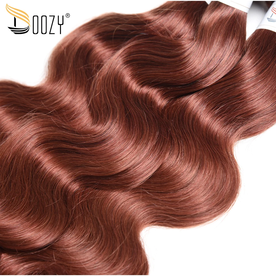 Doozy Color 33 Body Wave Brazilian Human Hair 3 Bundles Auburn Doozy Color 33 Body Wave Brazilian Human Hair 3 Bundles Auburn Brown Remy Weave Free Shipping In Weaves From Extensions Wigs On