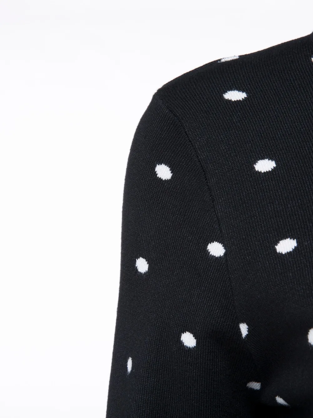 Kinikiss Women Polka Dot Vintage Sweaters Shirt O Neck Long Sleeve Pullovers Spring Fashion Elegant Lady Slim Knitted Sweater