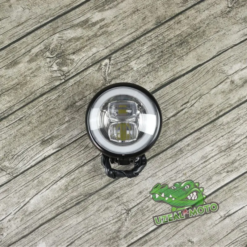 

GN Benda Harley Retro-Prince bobber chopper scrambler Motorcycle with LED High-Bright Lens Headlamp Headlight