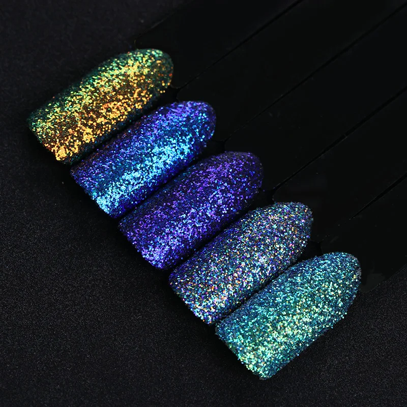 

1 Bottle Shining Nail Glitter Powder Gorgeous Nail Art Chrome Pigment Manicure Nail Art Decorations 5 Colors