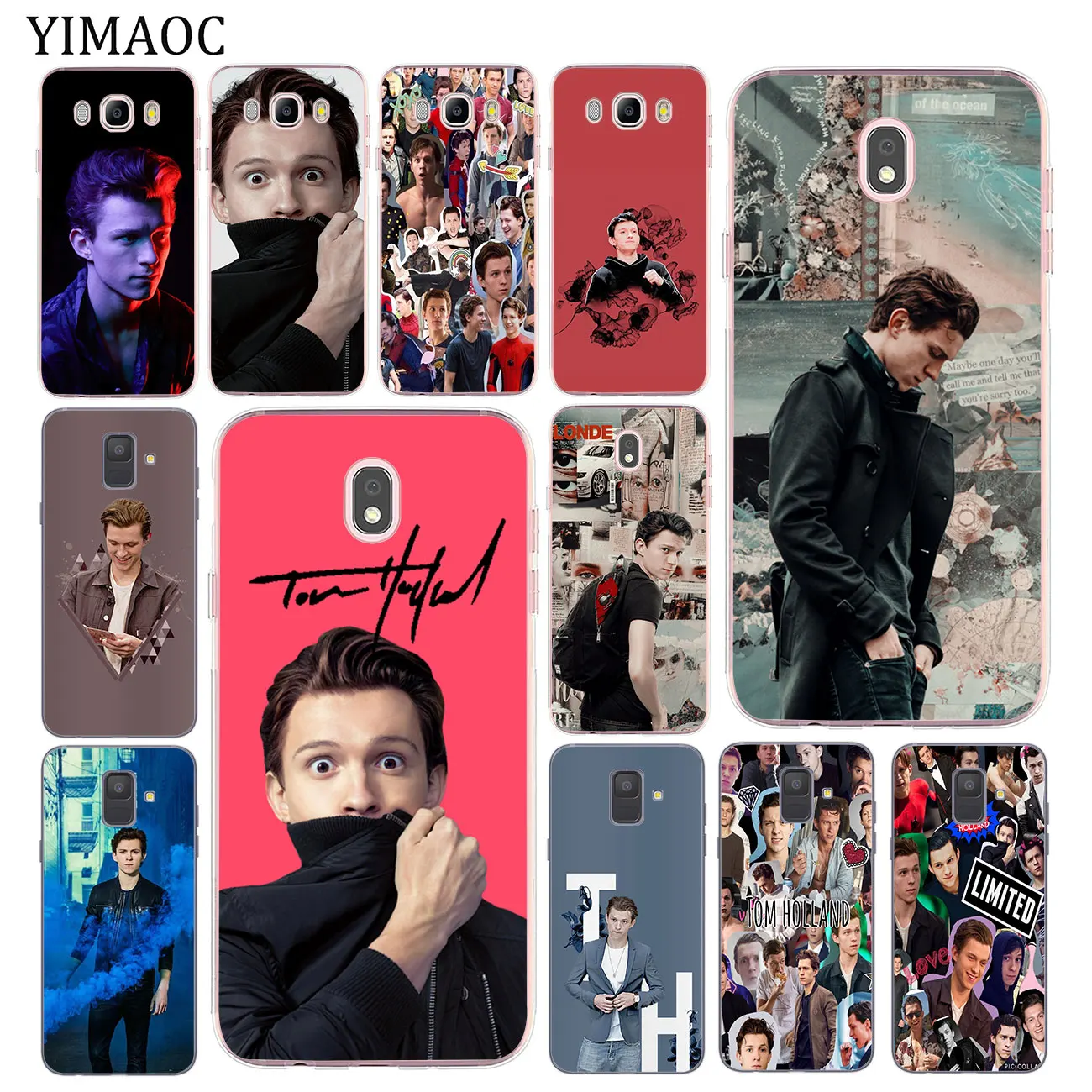 

YIMAOC Tom Holland Soft Tpu Silicone Phone Case for Samsung Galaxy A5 J5 J6 J7 2017 EU J3 2016 A9 A8 A7 A6 Plus 2018 Cover