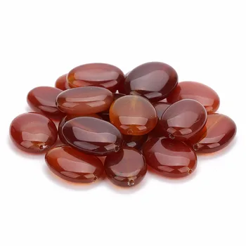 

LOULEUR 1strand/lot 13X18mm 18X20mm Natural Stones Beads Red Flat Stone Beads for Necklace Bracelet Jewelry Making Finding F7595