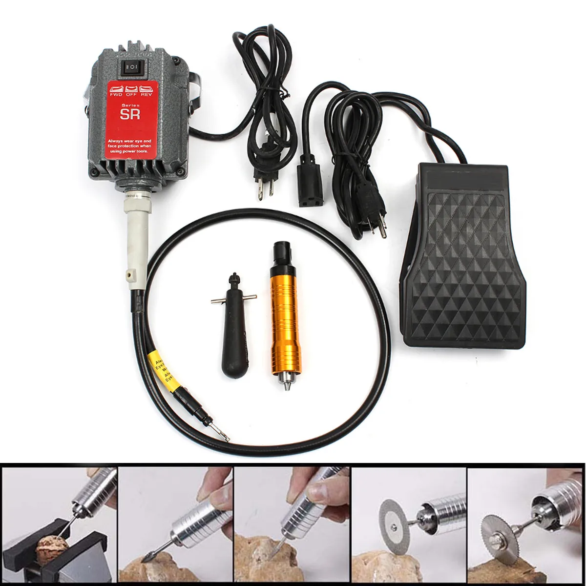 

220V 0~18000rpm Hanging Flex Shaft Mill Motor Machine Repair Kit Tools Foot Pedal Jewelry Design Repair Hanging Flexshaft Mill
