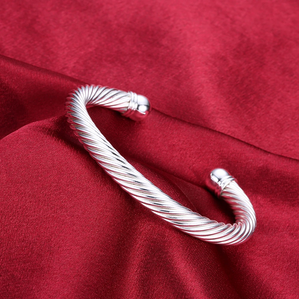 Модный дизайнерский мужской браслет с витым кабелем, винтажный браслет античного бренда, рождественские подарки, Женский Мужской Браслет-манжета