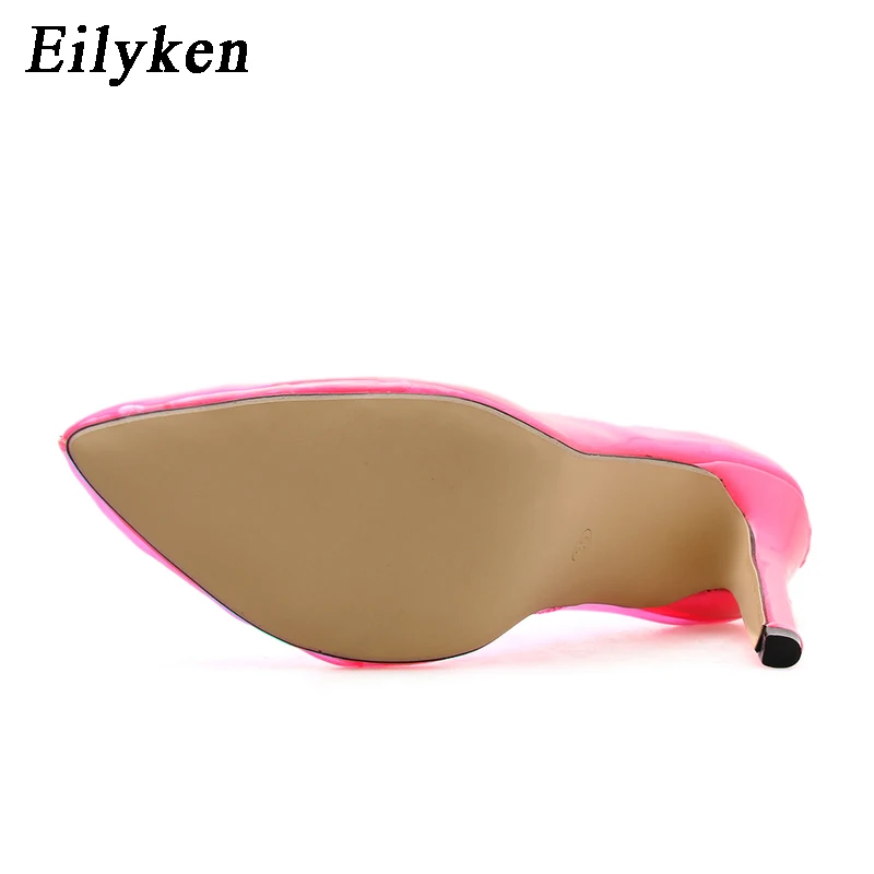 Eilyken 2019 Summer Sexy PVC Transparent Women Pointed Pumps Ultray High Heel Stilettos Wedding Dress Party Shoes Size 35-40
