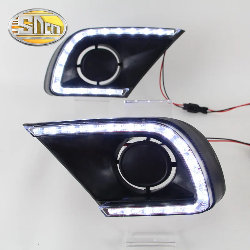 

SNCN LED Daytime Running Light For Toyota Innova 2013 2014 2015,Car Accessories Waterproof Matte ABS 12V DRL Fog Lamp Decoration