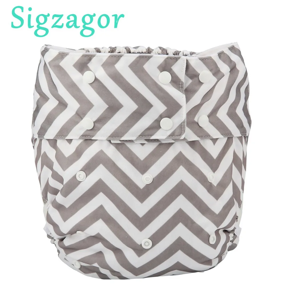 

[Sigzagor]3 Teen Adult Cloth Diapers Nappies Urinary Incontinence Pocket Reusable Double Leg Gussets ABDL Age Role Play Costumes