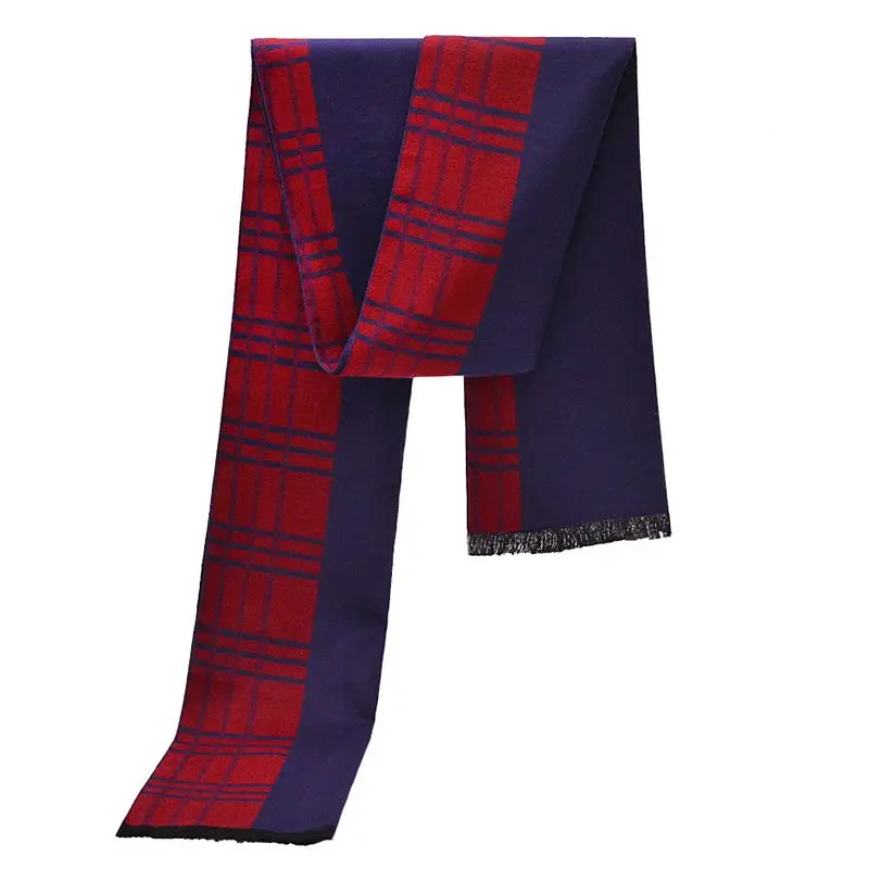 New Striped Patchwork Scarf Men Casual Business Scarves Winter Thick Cashmere Scarf font b Tartan b