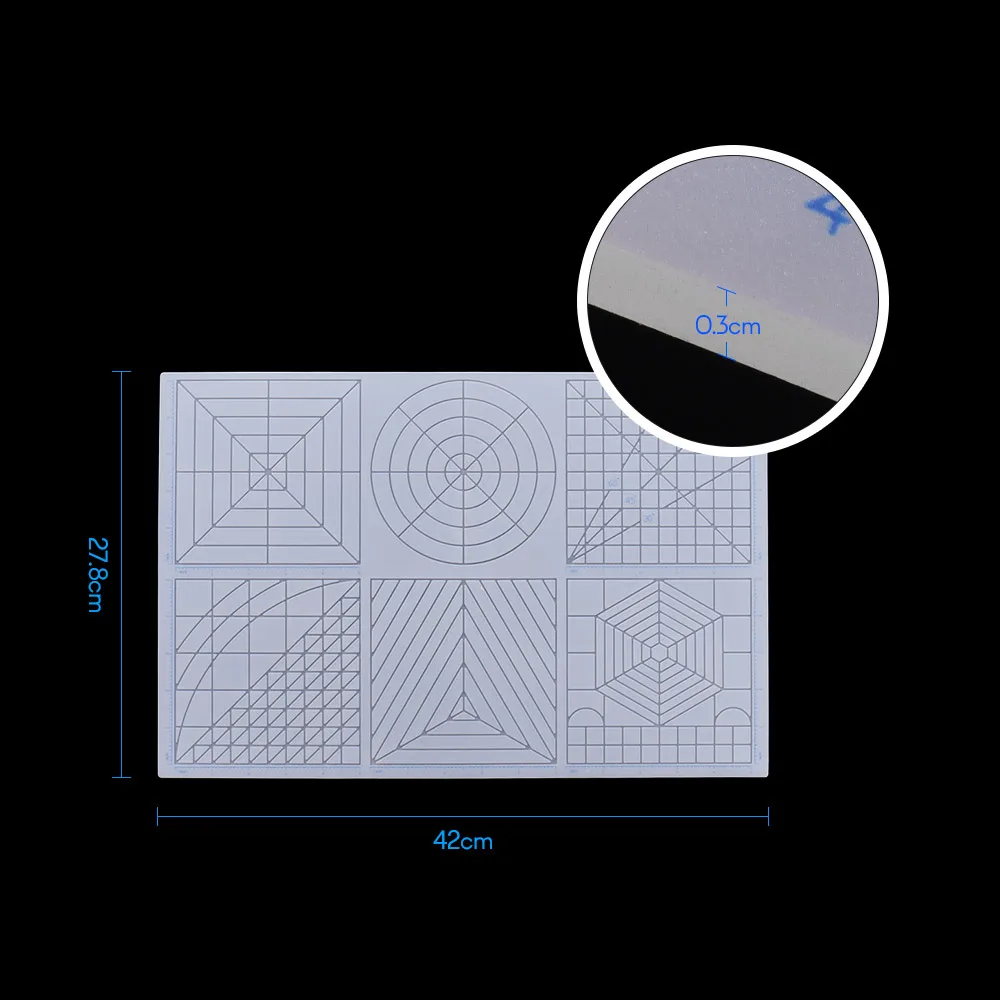 Многоцелевой 3D шаблон для печати ручки мягкий силиконовый коврик 3D шаблоны для рисования копировальная доска с киосками