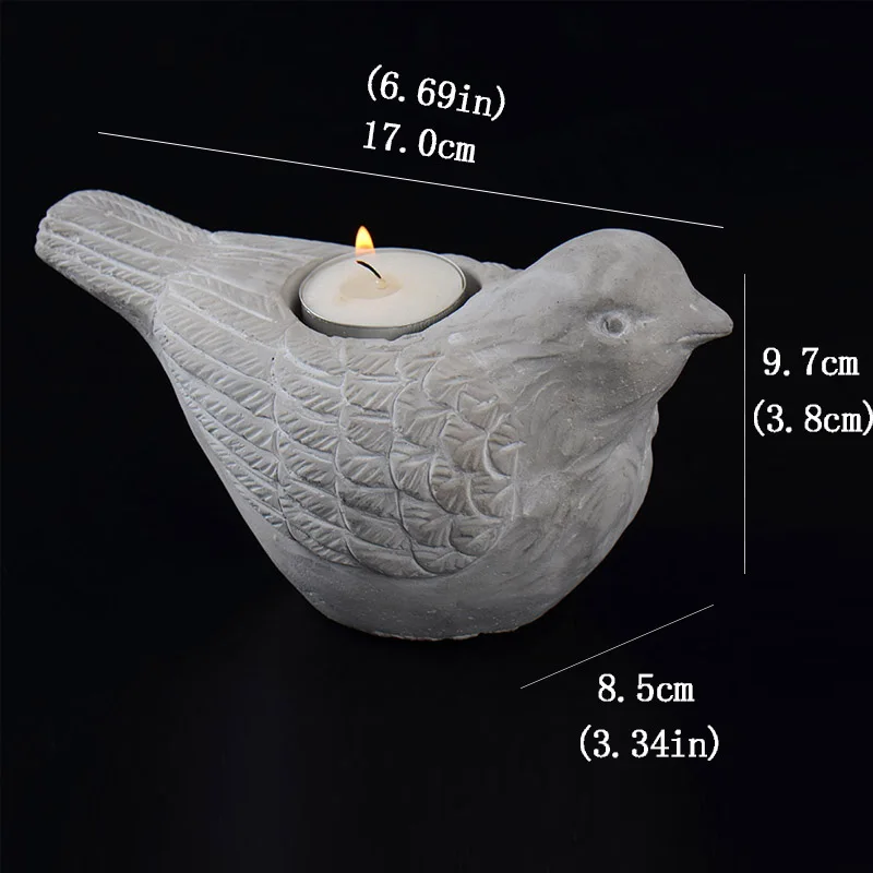 Силиконовая бетонная Форма 3D птица форма Ароматерапия подсвечник формы DIY суккулентные растения делая прессформы садовое оформление Инструмент